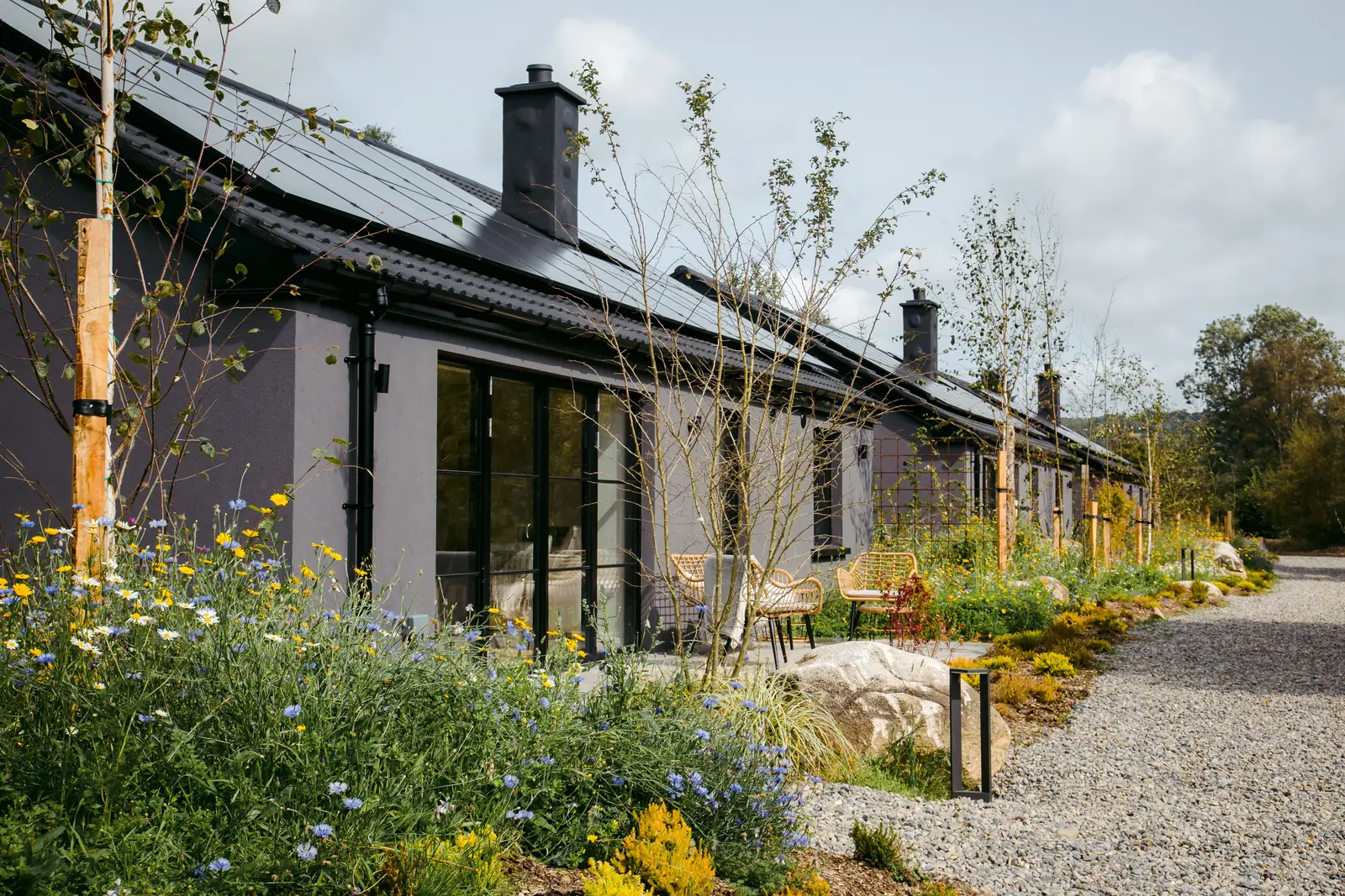The Deerstone cottages and wildflower gardens